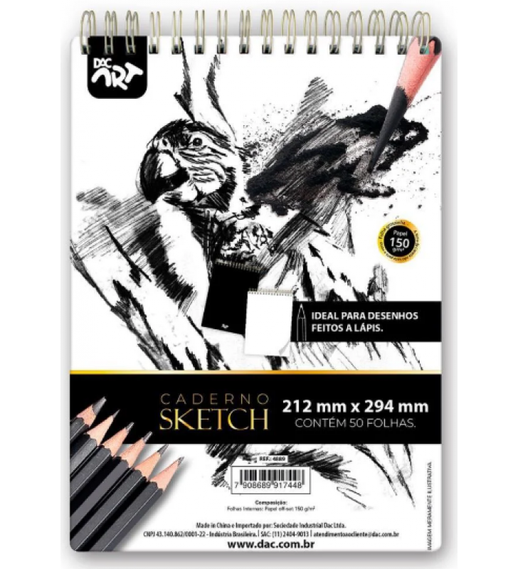 CADERNO ESP.CD A4 SKETCHBOOK 50FLS 150GR.